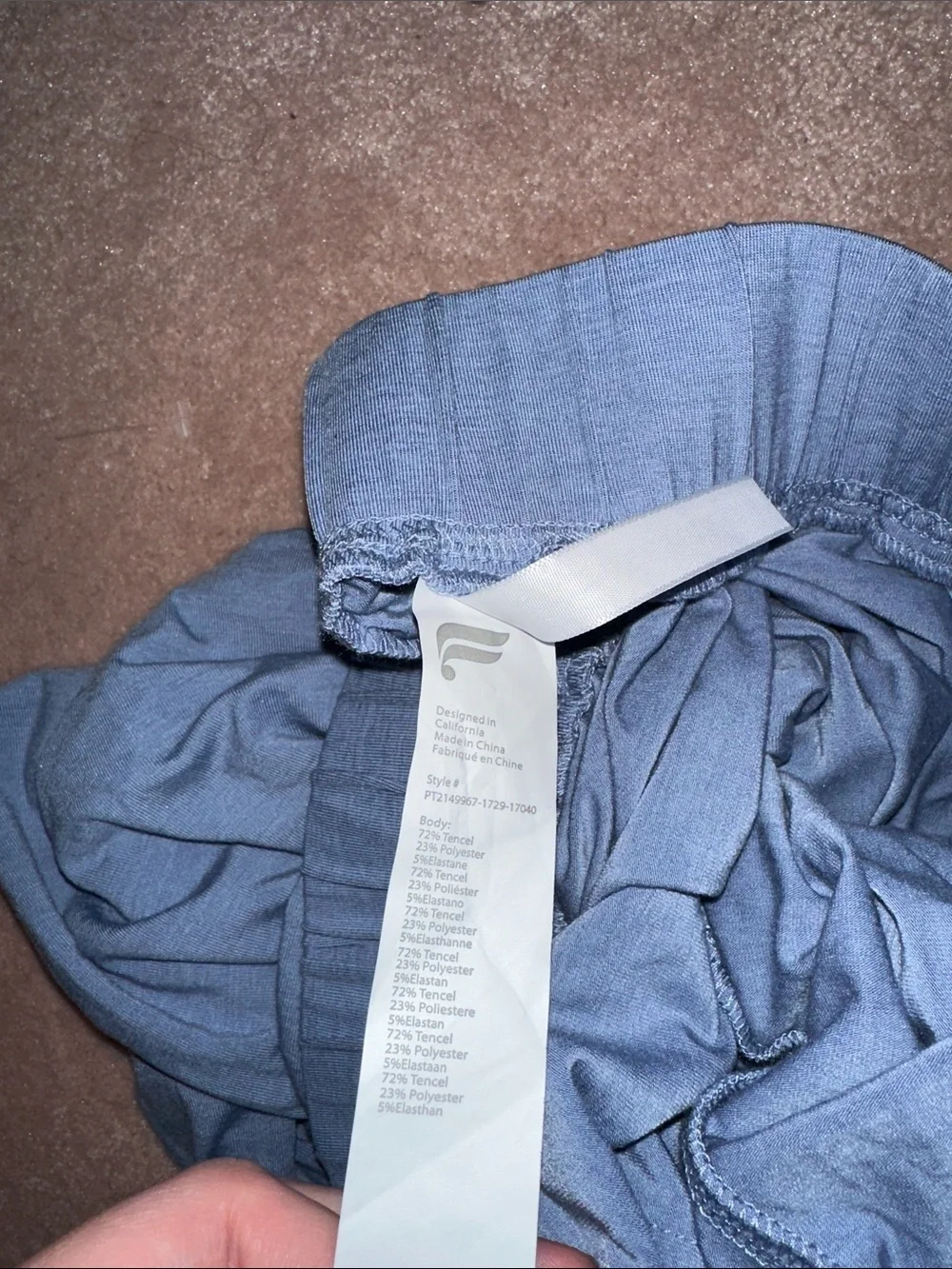 Fabletics RestoreKnit Tapered Pant Faded Denim NWT - Picture 8 of 8
